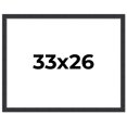 thumbnail image 1 of 33x26 Frame Black Real Wood Picture Frame Width 1.25 Inches | Interior Frame Depth 0.5 Inches |, 1 of 8