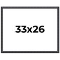 thumbnail image 1 of 33x26 Frame Black Real Wood Picture Frame Width 1.25 inches | Interior Frame Depth 0.5 inches |, 1 of 8