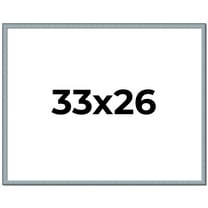 33x26 Frame Blue Scuffed Farm Board Solid Wood Picture Frame Width 0.75 Inches | Interior Depth 0.5