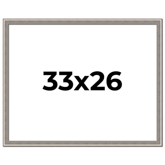 33x26 Frame Grey Real Wood Picture Frame Width 1.25 inches | Interior Frame Depth 0.5 inches | Hans