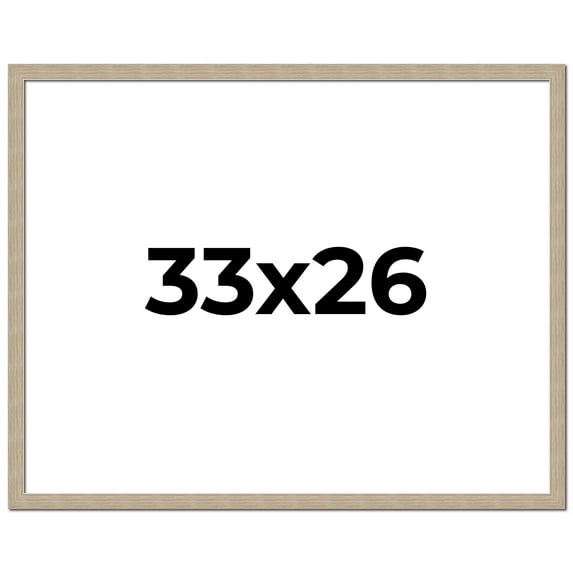 33x26 Frame Grey Solid Wood Picture Frame Width 1 Inches | Interior Frame Depth 0.5 Inches |