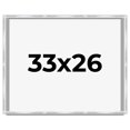 thumbnail image 1 of 33x26 Frame Silver Whitewashed Wood Grain Solid Wood Shadow Box | 0.75 Inch Moulding Width | 0.75, 1 of 8