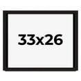 thumbnail image 1 of 33x26 Shadow Box Black Solid Wood Display Picture Frame | 1 Inch Rabbet Depth | | 1.375 Inch, 1 of 4