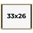 thumbnail image 1 of 33x26 Shadow Box Frame Gold | 1.375 Inches Deep Real Wood Contemporary Shadowbox Display Frame | UV, 1 of 7