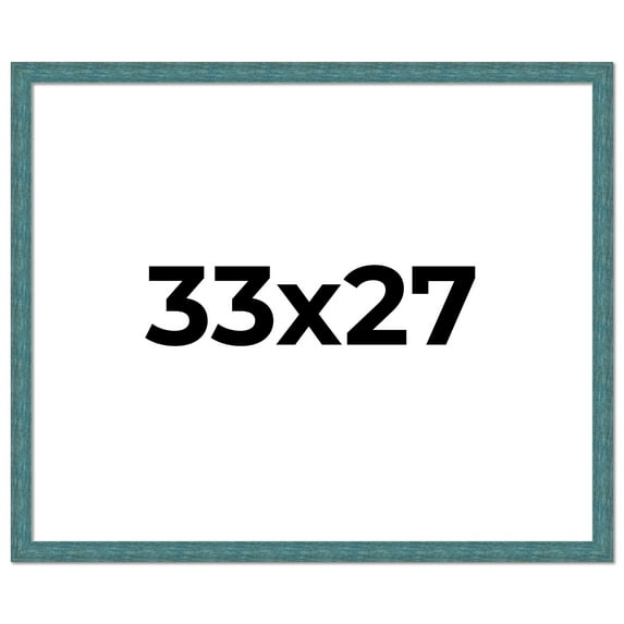 33x27 Frame Blue Rustic Barnwood Solid Wood Picture Frame Width 1.25 Inches | Interior Depth 0.5