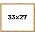 thumbnail image 1 of 33x27 Frame Gold Bamboo Solid Wood Picture Frame | 1 Inch Moulding Width | Interior Frame Depth, 1 of 8