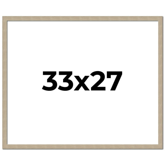 33x27 Frame Grey Solid Wood Picture Frame Width 1 Inches | Interior Frame Depth 0.5 Inches |