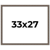 33x27 Frame Silver Real Wood Picture Frame Width 1.25 Inches | Interior Frame Depth 0.5 Inches |