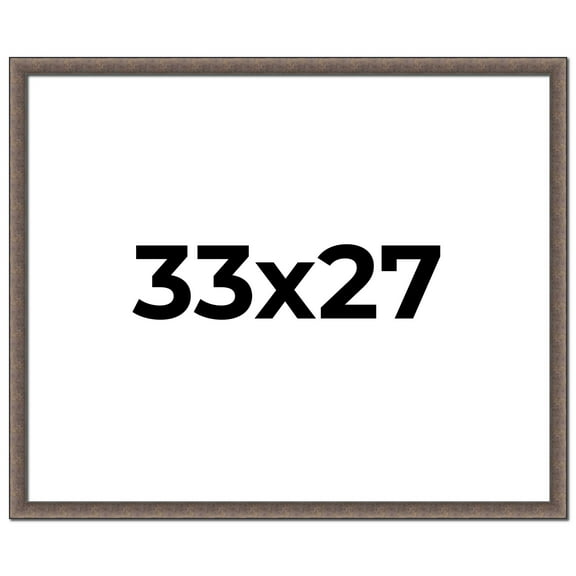 33x27 Frame Silver Real Wood Picture Frame Width 1.25 Inches | Interior Frame Depth 0.5 Inches |