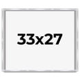 thumbnail image 1 of 33x27 Frame Silver Whitewashed Wood Grain Solid Wood Shadow Box | 0.75 Inch Moulding Width | 0.75, 1 of 8