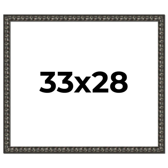 33x28 Frame Black-Brown Medieval Solid Wood Picture Frame | 1.5 Inch Moulding Width | Gotham