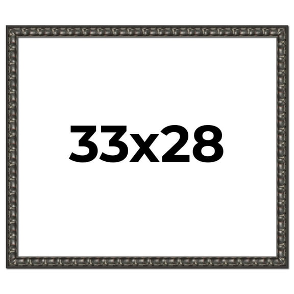 33x28 Frame Black-Brown Medieval Solid Wood Picture Frame | 1.5 Inch Moulding Width | Gotham
