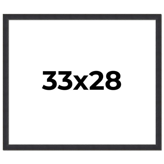 33x28 Frame Black Real Wood Picture Frame Width 1.25 Inches | Interior Frame Depth 0.5 Inches |