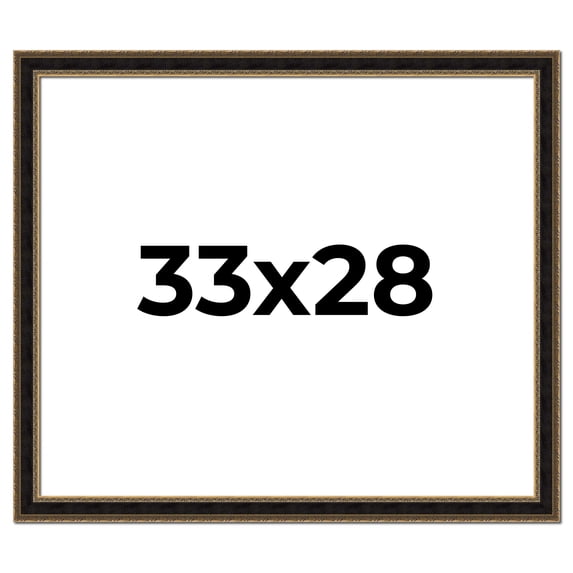 33x28 Frame Gold Antique Vintage Sold Wood Picture Frame | 1.75 Inch Moulding Width | Interior