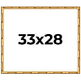 thumbnail image 1 of 33x28 Frame Gold Bamboo Solid Wood Picture Frame | 1 Inch Moulding Width | Interior Frame Depth, 1 of 8