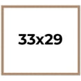 thumbnail image 1 of 33x29 Frame Brown 60's Wooden Cabinet Solid Wood Picture Frame | 1 Inch Moulding Width | Complete, 1 of 8