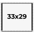 thumbnail image 1 of 33x29 Frame Brushed Silver Solid Wood Picture Frame | 0.75 Inch Moulding Width | Rabbet Depth 0.75, 1 of 5