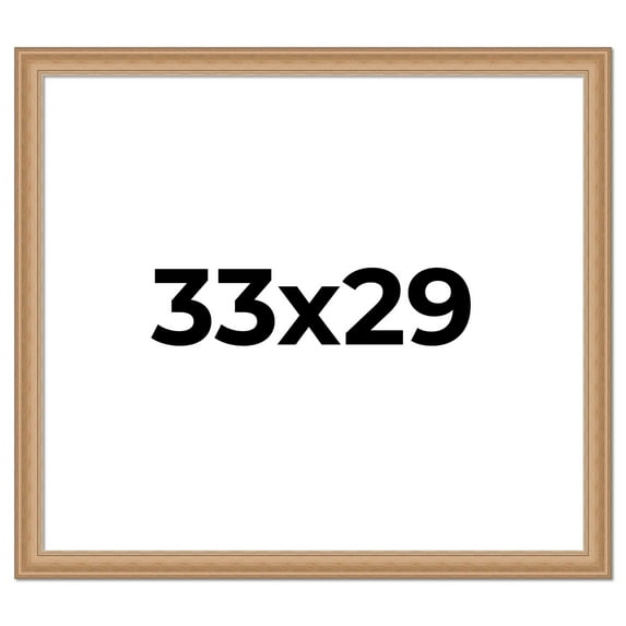 33x29 Frame Charleston Honey Brown Solid Wood Picture Frame Width 1.75 Inches | Interior Depth 0.5