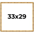 thumbnail image 1 of 33x29 Frame Gold Bamboo Solid Wood Picture Frame | 1 Inch Moulding Width | Interior Frame Depth, 1 of 8