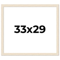 33x29 Frame White Real Wood Picture Frame Width 1.5 inches | Interior Frame Depth 0.5 inches | Barn