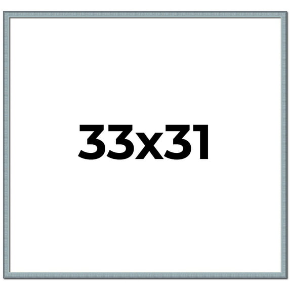 33x31 Frame Rustic Sky Blue Solid Wood Picture Frame | 0.75 Inch Moulding Width |Includes UV