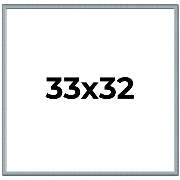 33x32 Frame Rustic Sky Blue Solid Wood Picture Frame | 0.75 Inch Moulding Width |Includes UV