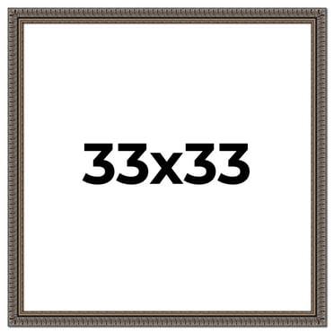 33x33 Frame Black Feather Payton Ornate Solid Wood Picture Frame Width 1.75 Inches | Interior Depth