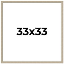 33x33 Frame Grey Solid Wood Picture Frame Width 1 Inches | Interior Frame Depth 0.5 Inches |