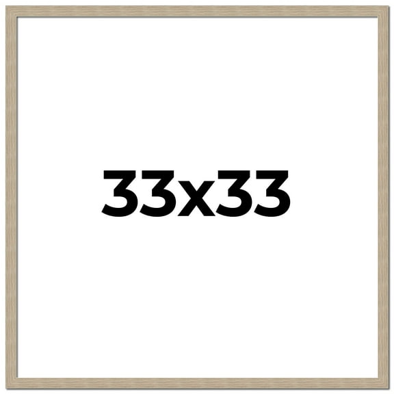 33x33 Frame Grey Solid Wood Picture Frame Width 1 Inches | Interior Frame Depth 0.5 Inches |