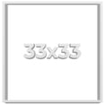 thumbnail image 1 of 33x33 Shadow Box Frame White | 1 Inches Deep Real Wood Contemporary Shadowbox Display Frame | UV, 1 of 6