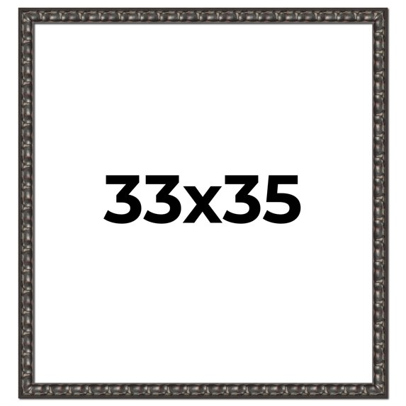 33x35 Frame Black-Brown Medieval Solid Wood Picture Frame | 1.5 Inch Moulding Width | Gotham