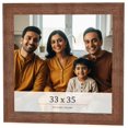 thumbnail image 1 of 33x35 Frame Brown Farmhouse Solid Wood Picture Frame Width 1.5 Inches | Interior Frame Depth 0.5, 1 of 8