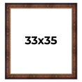 thumbnail image 1 of 33x35 Frame Brown Walnut Gold Ornate Trim Solid Wood Plein Air Picture Frame | 3 Inch Moulding, 1 of 8