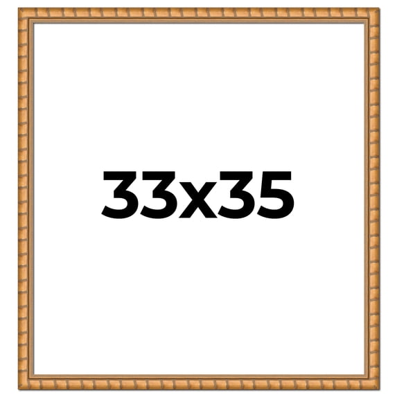 33x35 Frame Gold Real Wood Picture Frame Width 1.5 inches | Interior Frame Depth 0.5 inches |