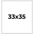 thumbnail image 1 of 33x35 Frame White Real Wood Picture Frame Width 0.75 inches | Interior Frame Depth 0.5 inches |, 1 of 8
