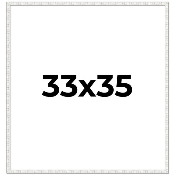 33x35 Frame White Real Wood Picture Frame Width 0.75 inches | Interior Frame Depth 0.5 inches |