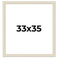thumbnail image 1 of 33x35 Frame White Real Wood Picture Frame Width 1.75 inches | Interior Frame Depth 0.5 inches |, 1 of 8