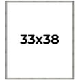 thumbnail image 1 of 33x38 Frame Silver Picture Frame - Complete Modern Photo Frame Includes UV Acrylic Shatter Guard, 1 of 8