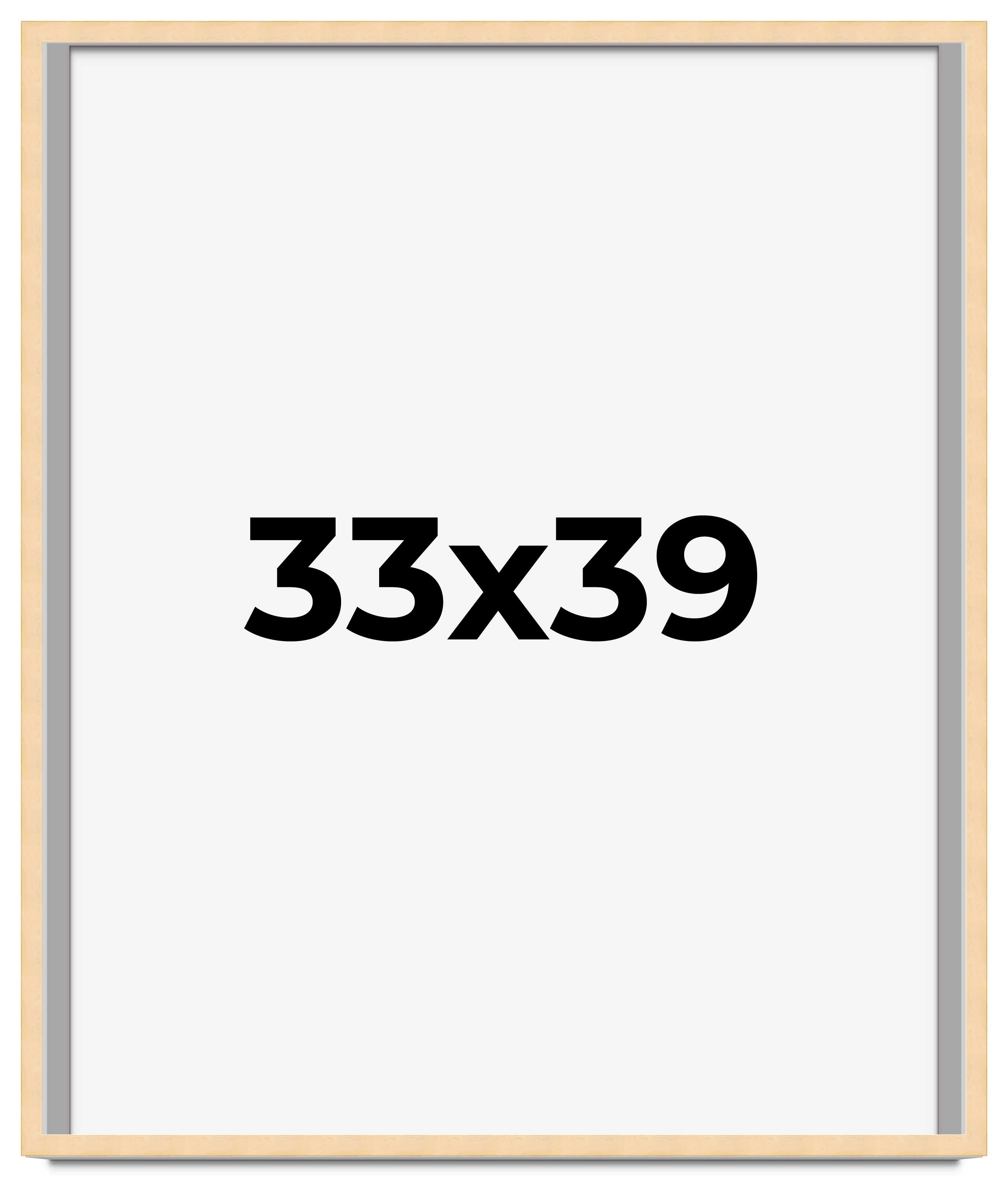 33x39 Frame Natural Wood Picture Frame | 0.75 Inch Moulding Width ...