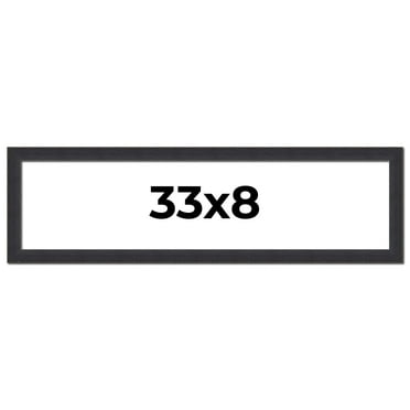 33x8 Frame Black Real Wood Picture Frame Width 1.25 Inches | Interior Frame Depth 0.5 Inches |
