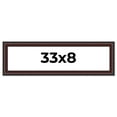 thumbnail image 1 of 33x8 Frame Brown Round Mahogany Solid Wood Picture Frame | 1.625 Inch Moulding Width | with UV, 1 of 8
