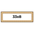 thumbnail image 1 of 33x8 Frame Gold Plein Aire Solid Wood Picture Frame Width 2 Inches | Interior Frame Depth 0.5, 1 of 8