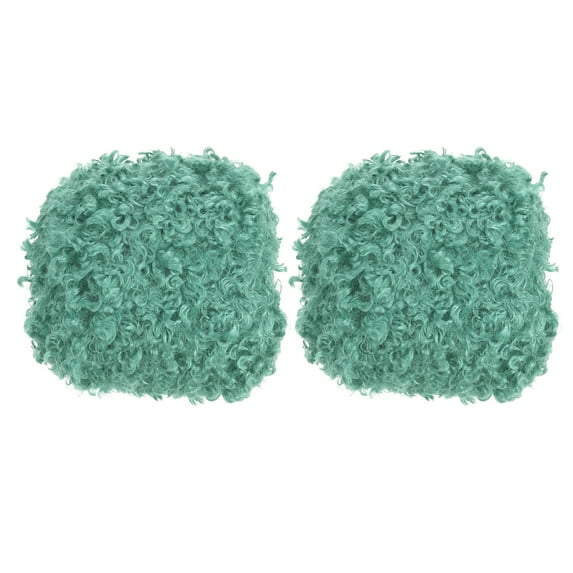 33yds Fluffy Yarn, 2 Skeins Fuzzy Yarn Faux Fur Yarn Crochet Soft Plush Fur Eyelash for Crocheting Knit, Dark Green