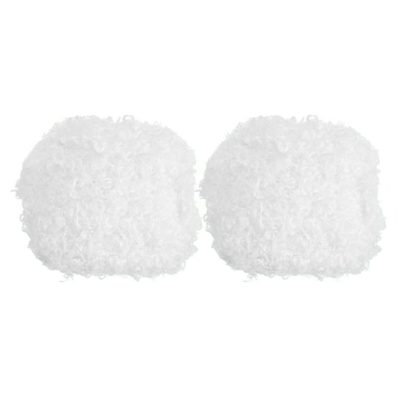 33yds Fluffy Yarn, 2 Skeins Fuzzy Yarn Faux Fur Yarn Crochet Soft Plush Fur Eyelash for Crocheting Knit, White