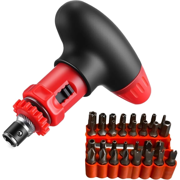 34 in 1 Ratchet Snowboard Screwdriver Multitool for Adjusting Bindings, Professional Snowboard Tool Kit with Extension Bit Driver, Compact Pocket-Friendly Repair Tool