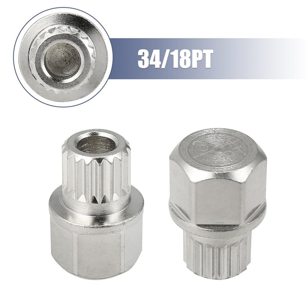 34/18PT Hollow Car Anti Theft Wheel Lock Lug Nut Screw Removal Key for
