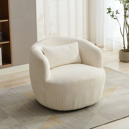 34.25" Wide Upholstered Corduroy Chair / Comfortable Spot for TV Viewing