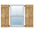 thumbnail image 1 of 34 3/4"W x 30"H TimberCraft Six 5 3/8" Boards Spaced Board-n-Batten Shutters w/Z-Bar, Rough Sawn Western Red Cedar (Per Pair), 1 of 13