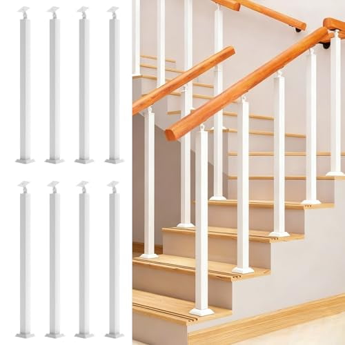 34/36/38/40/42in Stair Railing Posts, Indoor Outdoor 270Adjustable Metal Baluster Post, Staircase Balusters with Screws Kit for Deck, Balcony and Porchd Porch$$Tools & Hardware Other