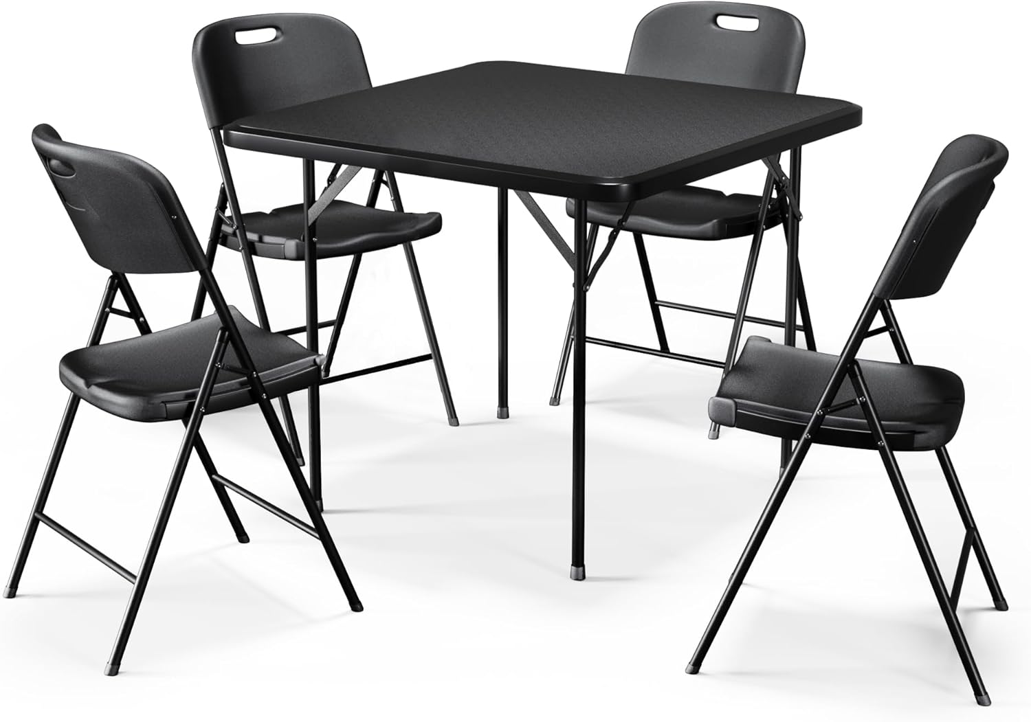 34'' Square Folding Table Portable Easy to Store with Collapsible Locking Legs & Mesh Bag for